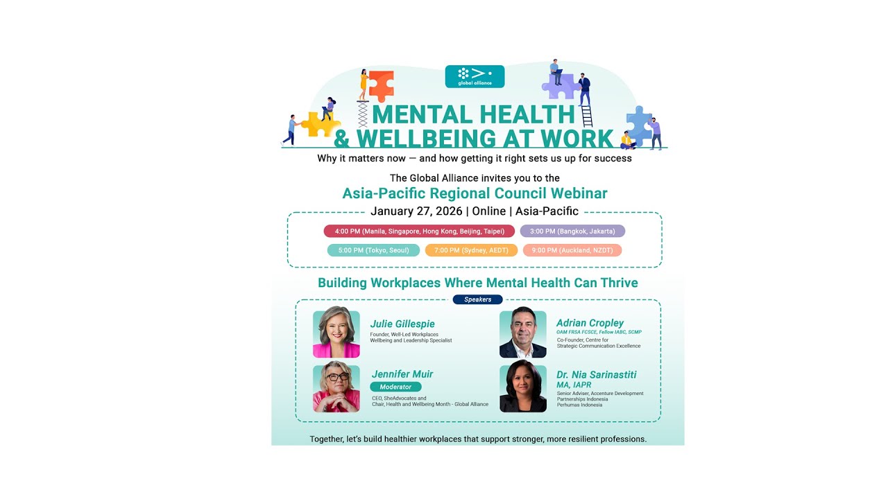 Mental Health & Wellbeing at Work - Asia Pacific Region - Global Alliance for PR & Communication
