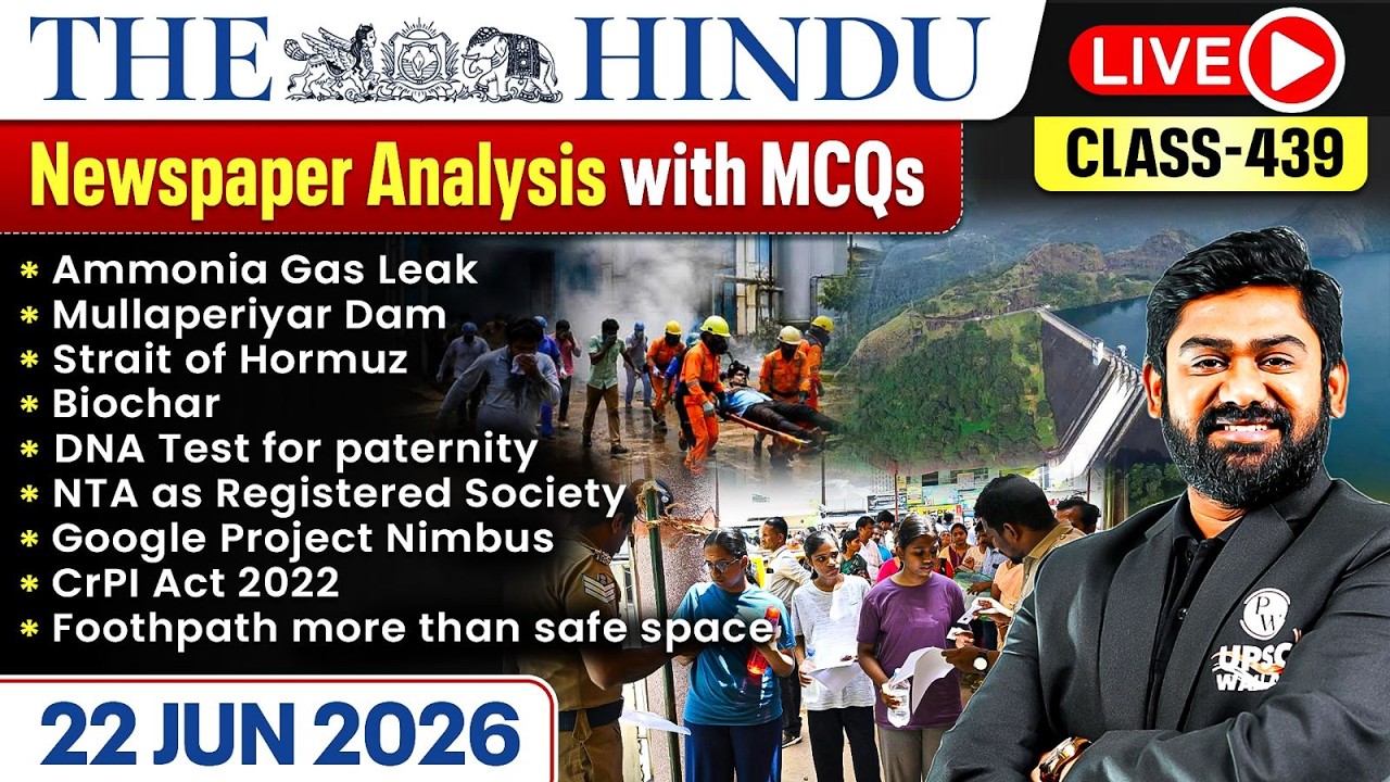 The Hindu Analysis - 22th June | The Hindu Newspaper Today with MCQs | Aasim Sir