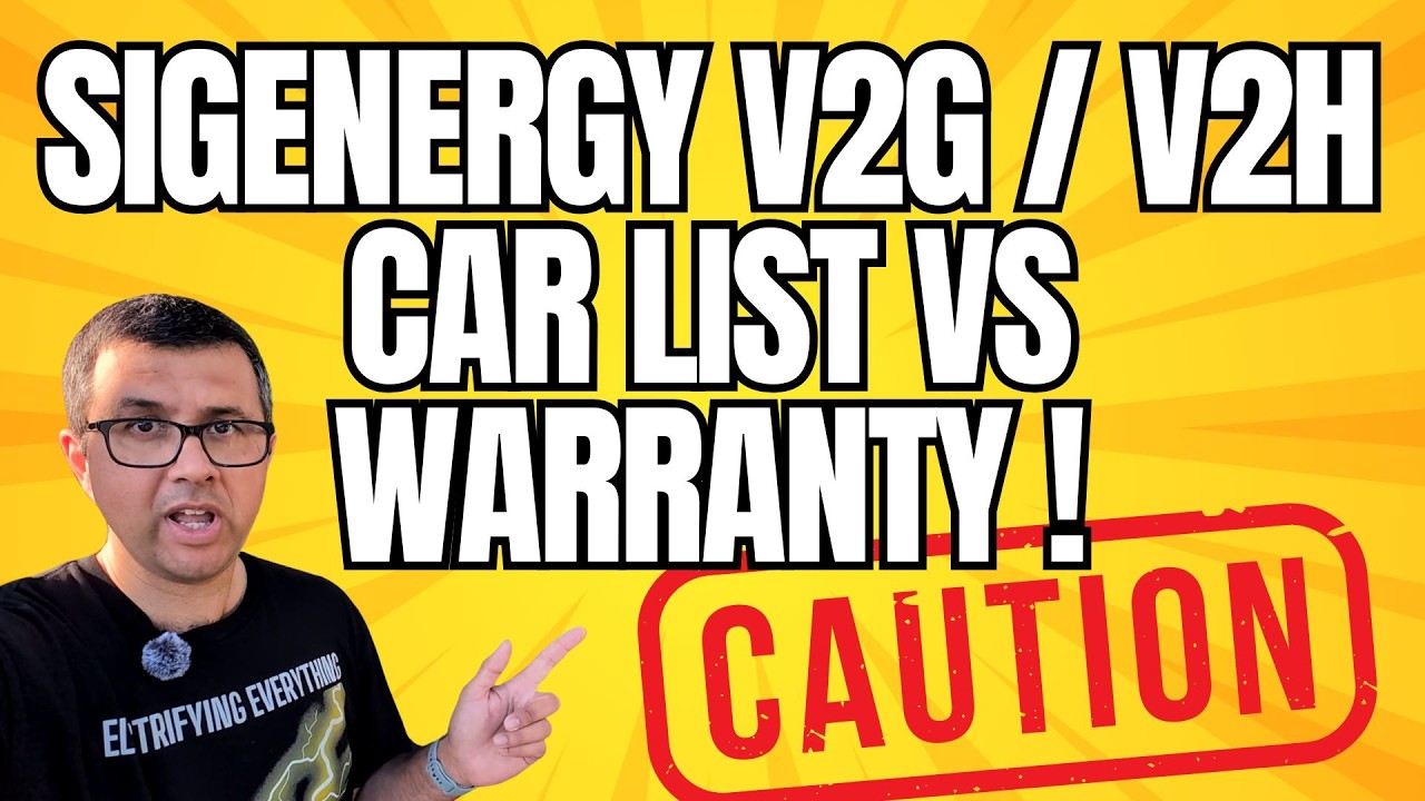 Acting On This Sigenergy V2G/V2H List Could VOID Your EV Warranty