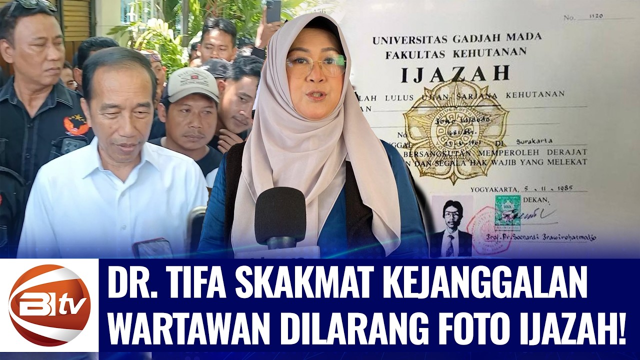 Bongkar Taktik Ilusi Transparansi! Dr. Tifa Skakmat Momen Aneh Wartawan Dilarang Foto Ijazah Jokowi