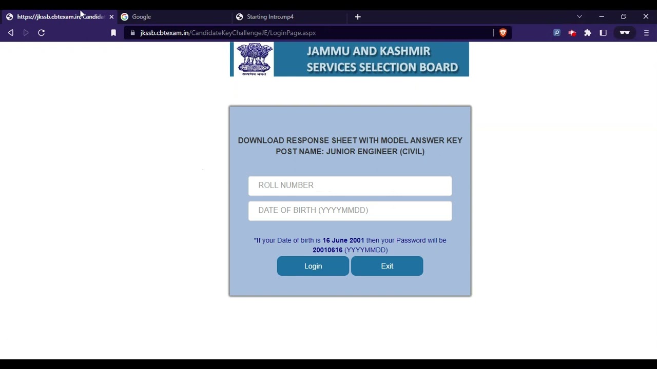 JKSSB JE Answer Key 2022 PDF (Released) - Download JKSSB JE 2022 Answer Key PDF Here