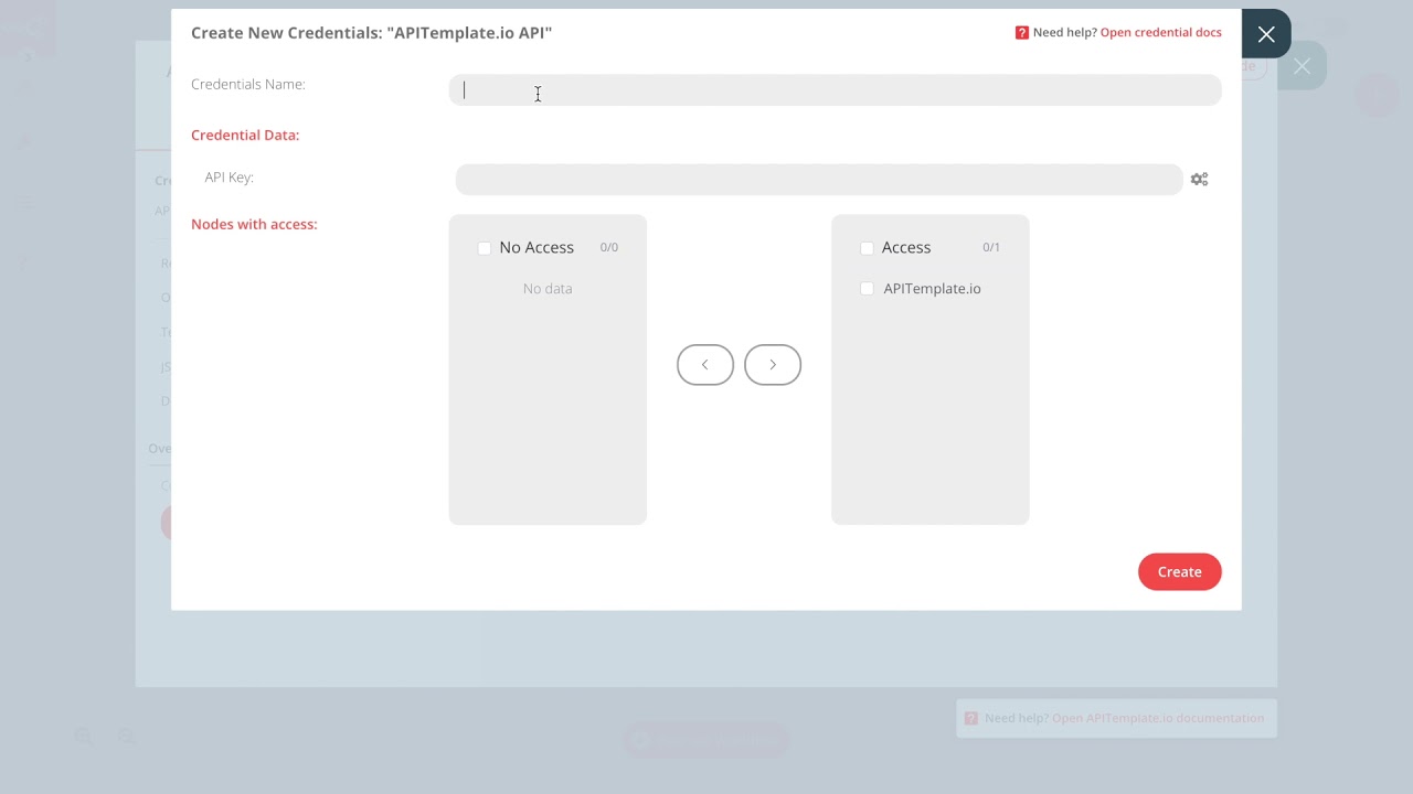 Getting APITemplate io Credentials for n8n