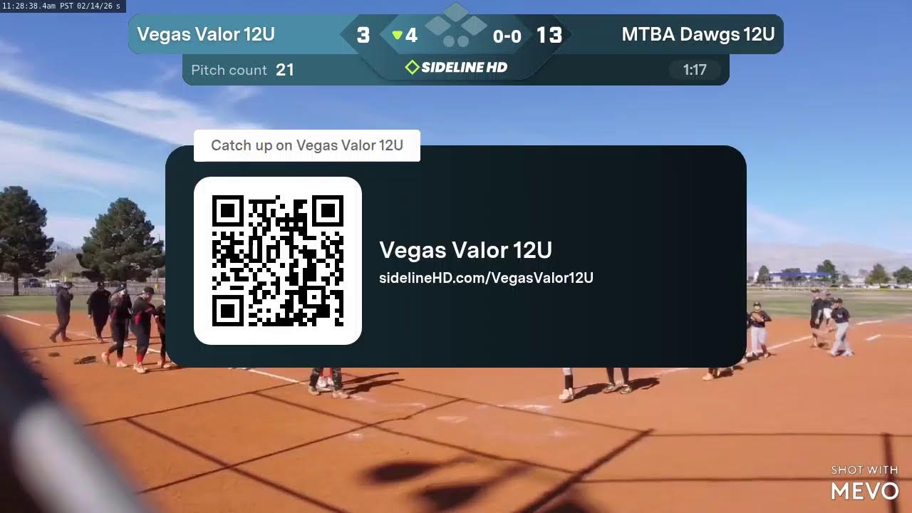 Vegas Valor 12U @ MTBA Dawgs 12U (2026.02.14)