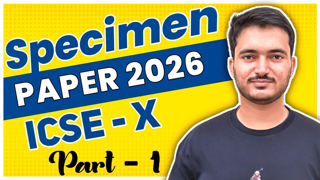 Specimen paper 2026 solution class 10 icse | Part - 1 | specimen 2026 paper | class 10 icse 