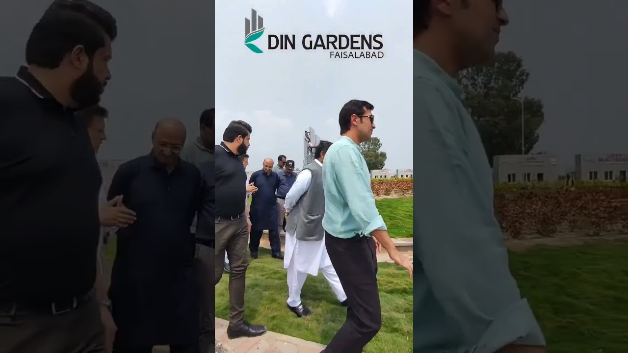 Dignitaries SM Tanveer, DR Gohar Ijaz and SM Nabeel Visited Din Gardens Faislabad site.