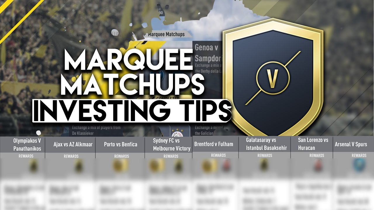 FIFA 17 SBC Marquee Matchups Trading Tips (Weekend 4th November)