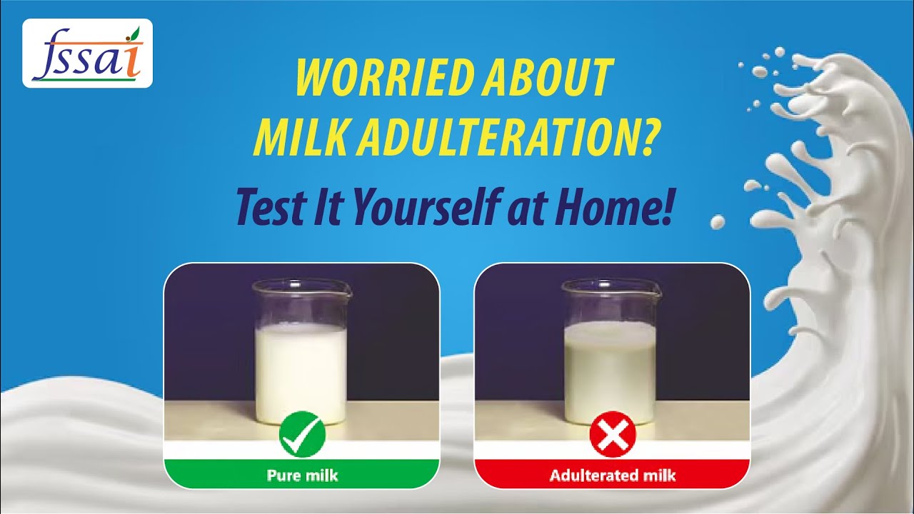 Is your milk adulterated with water? Here is how you can check it through a simple test! #fssai