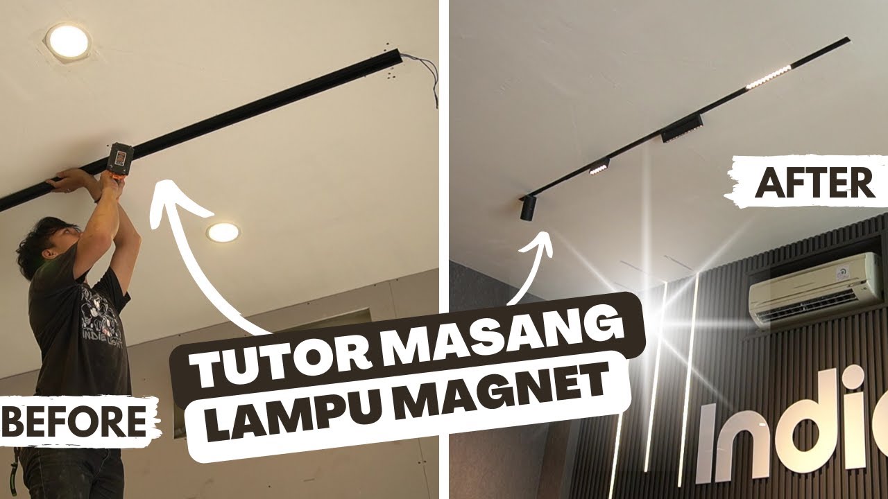 #diy BEGINI CARA PASANG LAMPU MAGNET || TUTORIAL MASANG MAGNETIC LIGHT