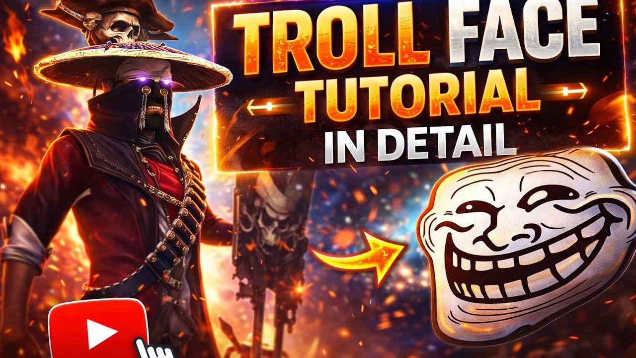 Troll Face Tutorial in Detail 😈 | Free Fire Editing Tutorial |CapCut Full Guide 