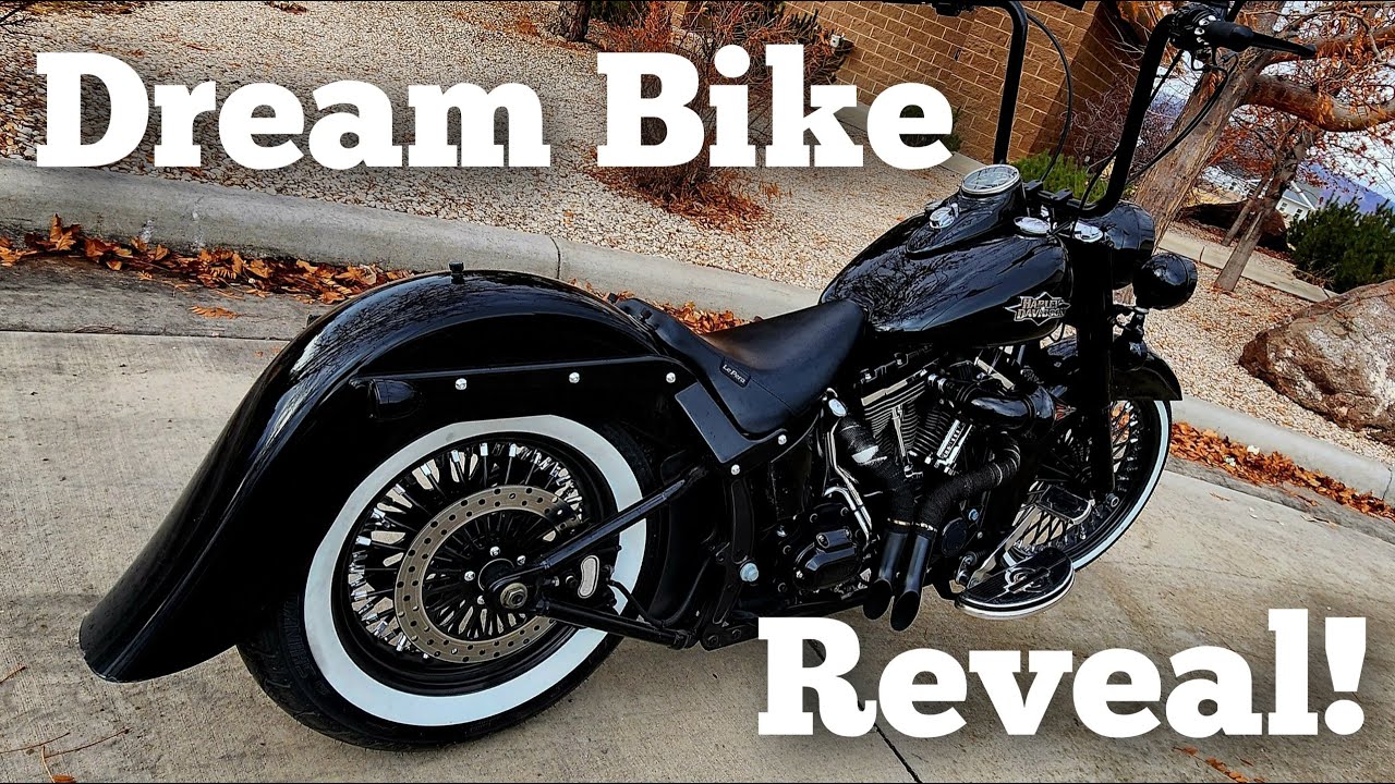 Dream Bike Reveal, I built my DREAM BIKE in my Garage! Custom Harley build, heritage softail build
