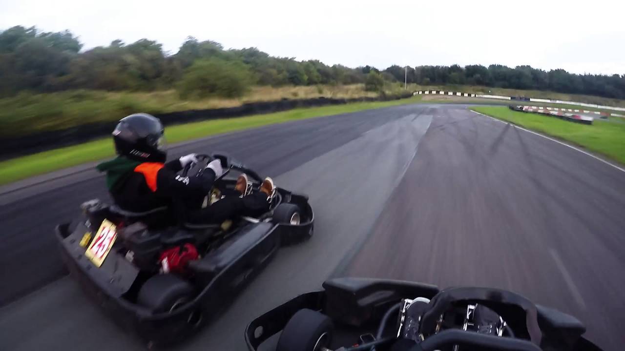Teesside Karting - National Circuit - Whole Race - GoPro helmet Cam (Front)