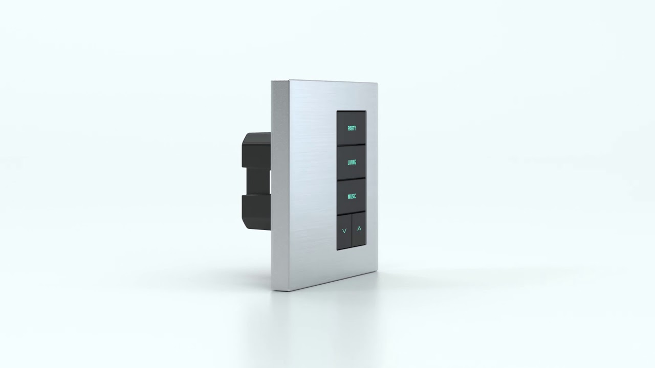 5-fold pushbutton with backlit text/symbols and proximity sensor (right-hand version)