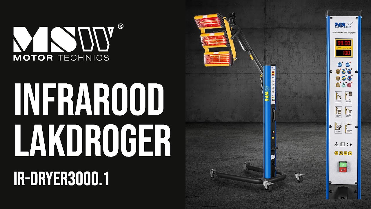 Infrarood lakdroger MSW Motor Technics IR-DRYER3000.1 | Productpresentatie 10060341