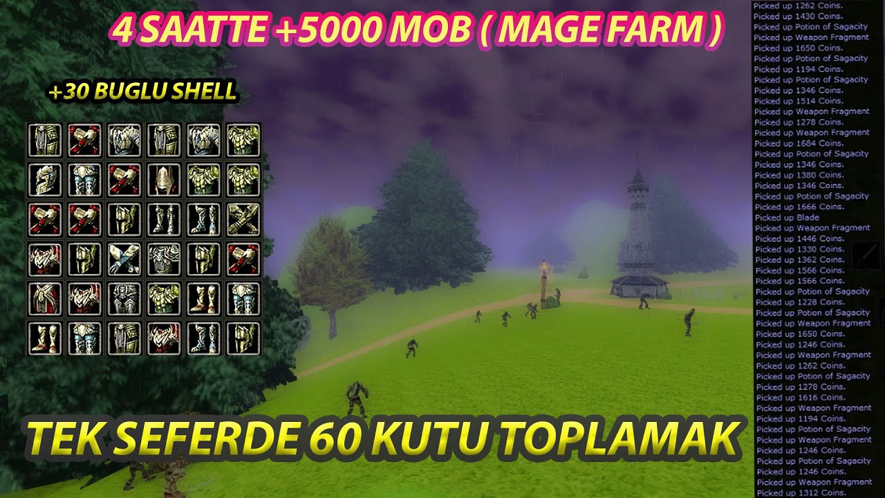Knight Online | HAREKET ETMEDEN MASRAF YAPMADAN FARM | HUMAN 3 SLOT URUK BLADE SLOTU | MAGE FARM