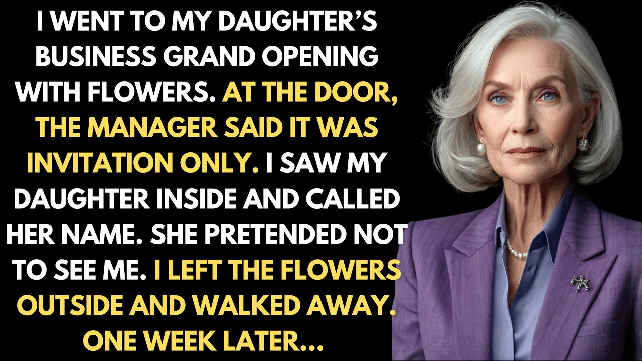 I Went to My Daughter’s Business Grand Opening—She Pretended Not to See Me. One Week Later…