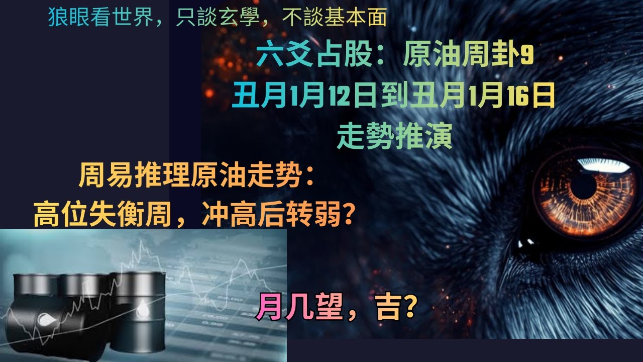 原油周卦9 2026；周易推演原油走势；六爻占股，六爻占原油走势