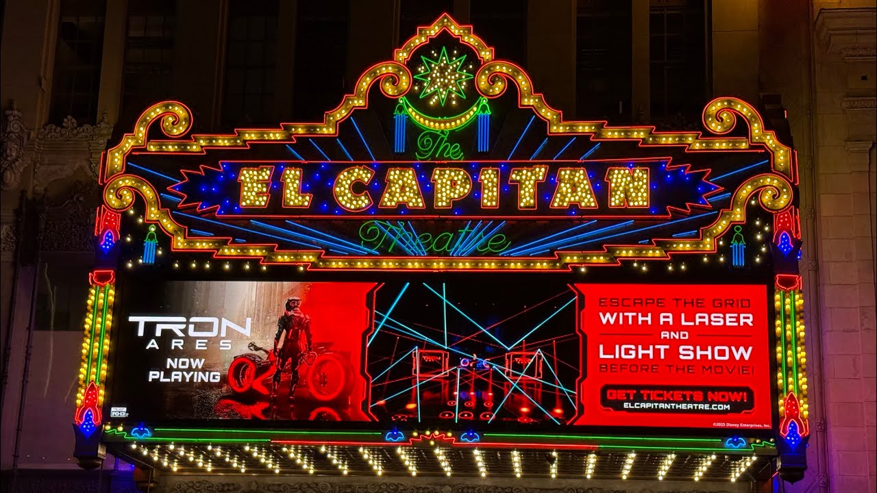 TRON Ares Friday Fan Event and Laser Light Show at the El Capitan Theatre Hollywood CA