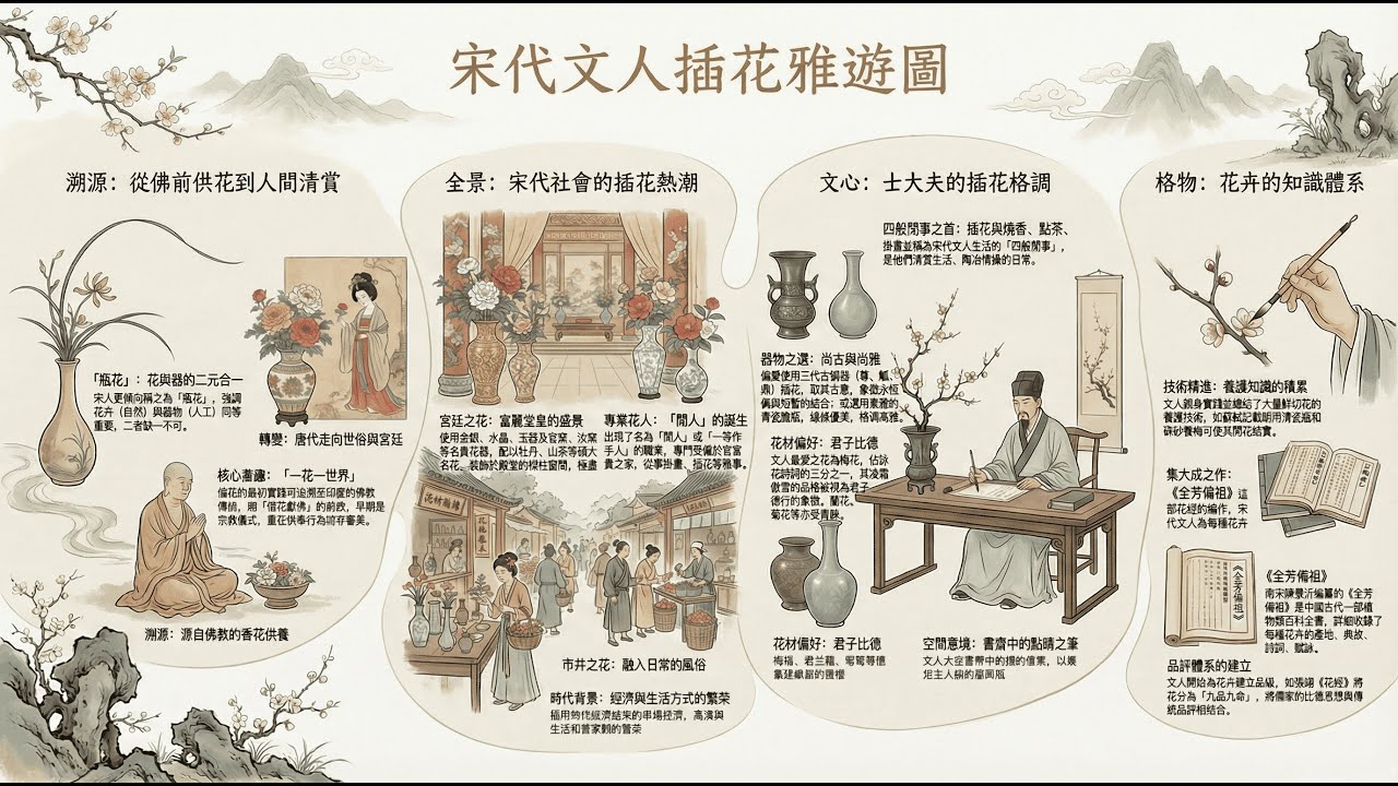 Why Medieval China was Minimalist before Apple: Song Floral Art | 宋朝人如何插花？尋回宋式美學中的極簡與清雅