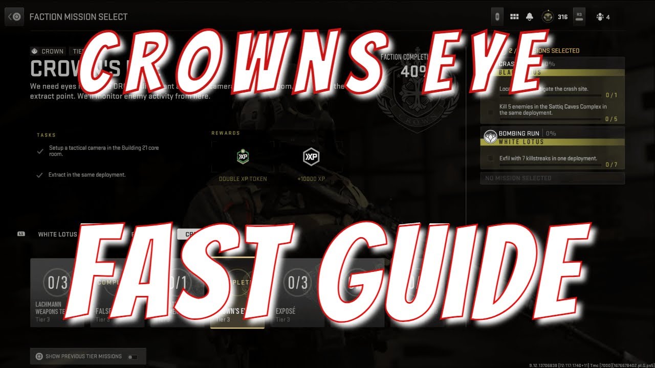 Mw2 Dmz *CROWNS EYE* Fast Guide !! (Crown Tier 3 Mission)