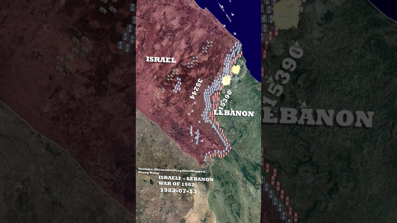 Israeli Lebanon War Timelapse Map 1982