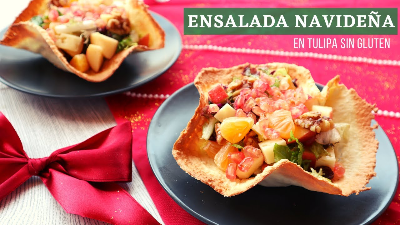 ENSALADA NAVIDEÑA EN TULIPA SIN GLUTEN
