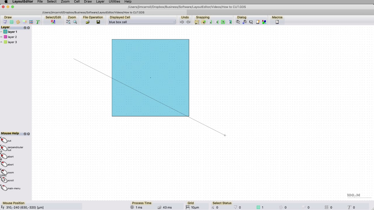 How to CUT Shapes with LayoutEditor