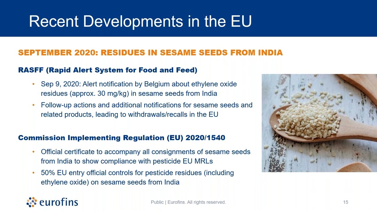 Ethylene Oxide in Food Webinar