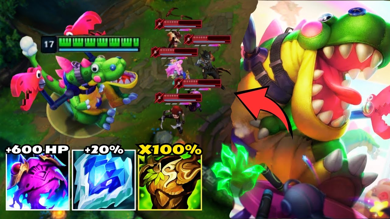PAY TO WIN SKIN CHO'GATH!!! MAX HEATH AND TANK DOES INSANE DAMAGE!!!