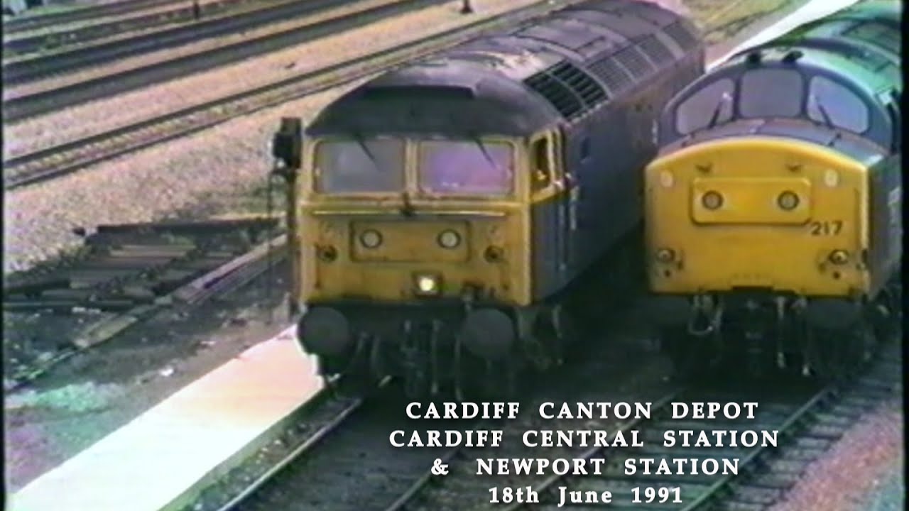 BR in the 1990s Cardiff Canton T M D  ,Central Station & Newport Station on 18th June 1991