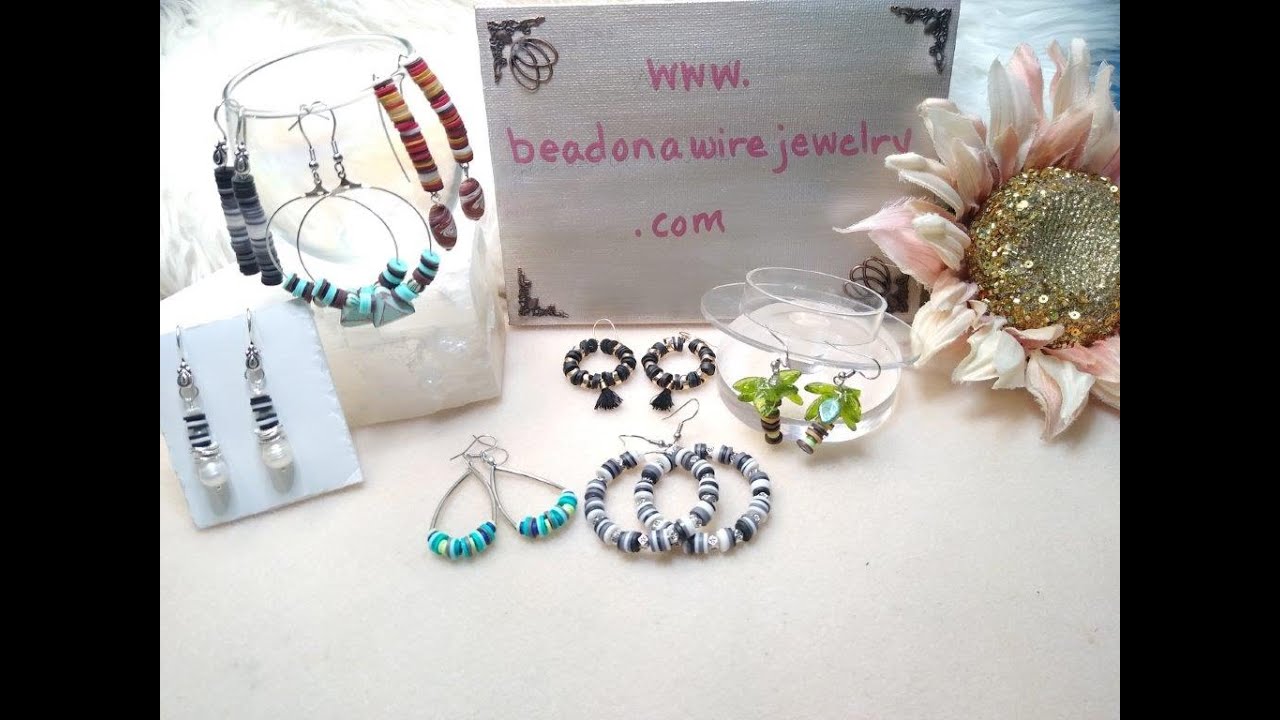 8 Styles of Earrings Using Heishi Beads!