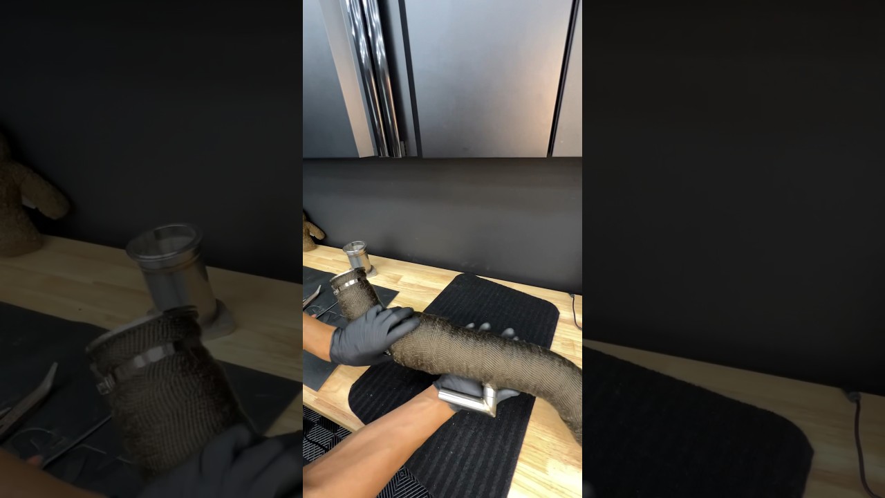 Wrapping The 2023 Nissan Z&rsquo;s Aftermarket Full Downpipes In Lava Fiber Heat Wrap 🔥