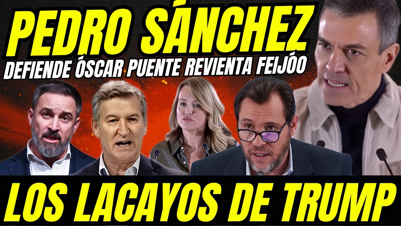 PEDRO SÁNCHEZ DEFIENDE ÓSCAR PUENTE Y REVIENTA A FEIJÓO POR BULOS TRENES