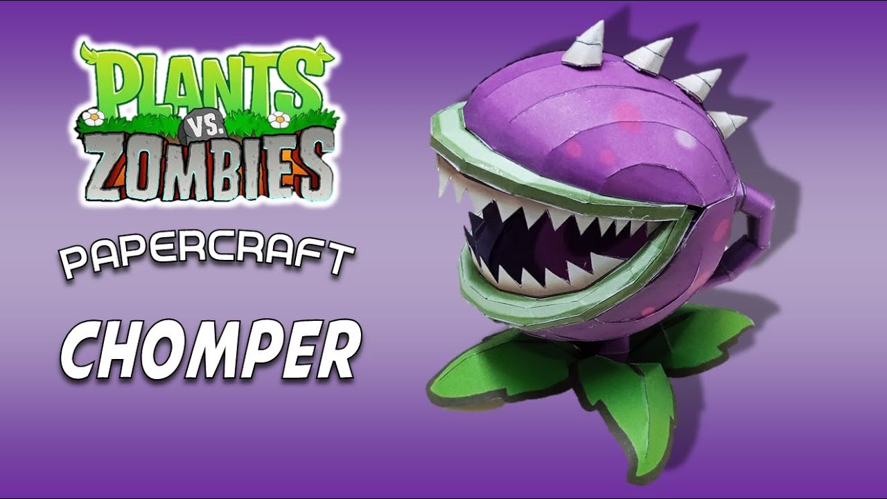 Como armar a la PLANTA CARNIVORA (Plants vs Zombies) de Papercraft paso a paso