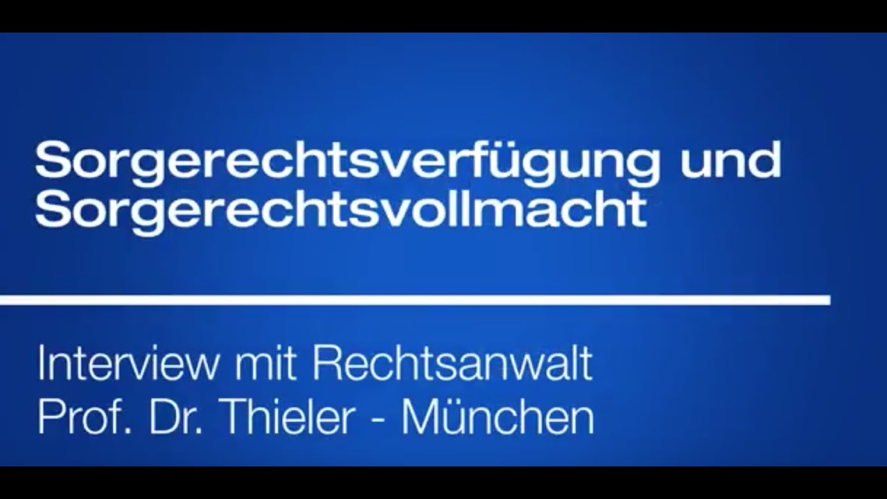 „Sorgerechtsverfügung - Tod beider Eltern“