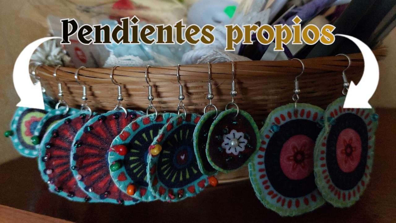 ♻️Recicla de un trozo de tela estos pendientes ⭕