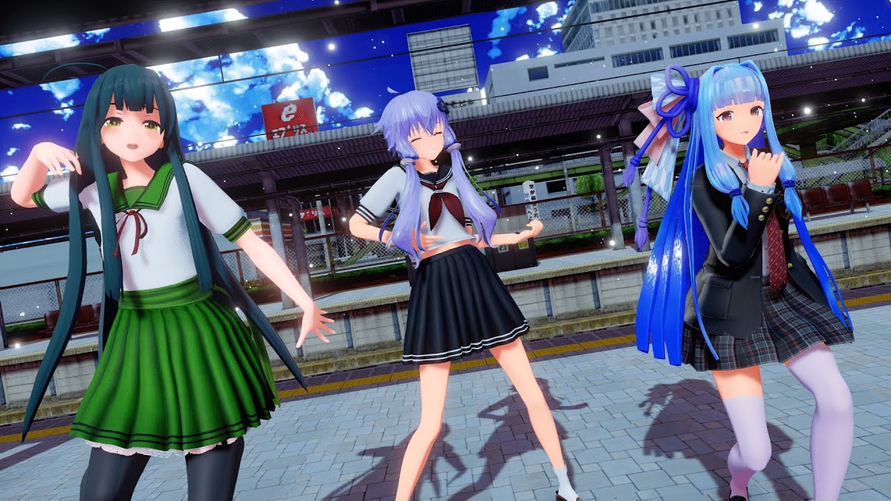【MMD 4K】結月ゆかり 琴葉葵 東北ずん子 妄想疾患■ガール