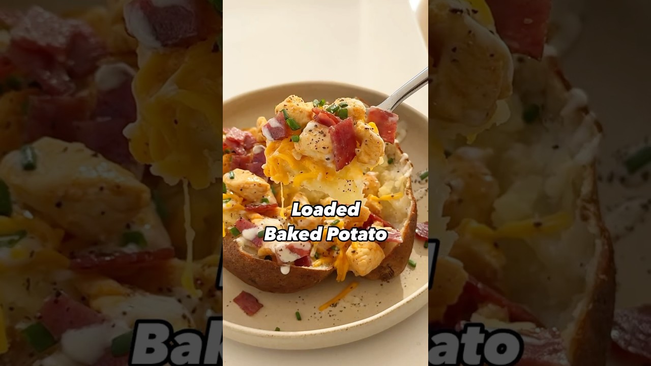 High Protein Baked Potato! Only 495 Calories!🍳🥓🥔