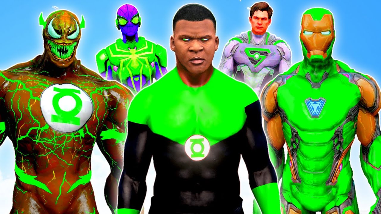 FRANKLIN Upgrading TO THE STRONGEST GREEN LANTERN AVENGERS in GTA 5! | (GTA 5 mods)