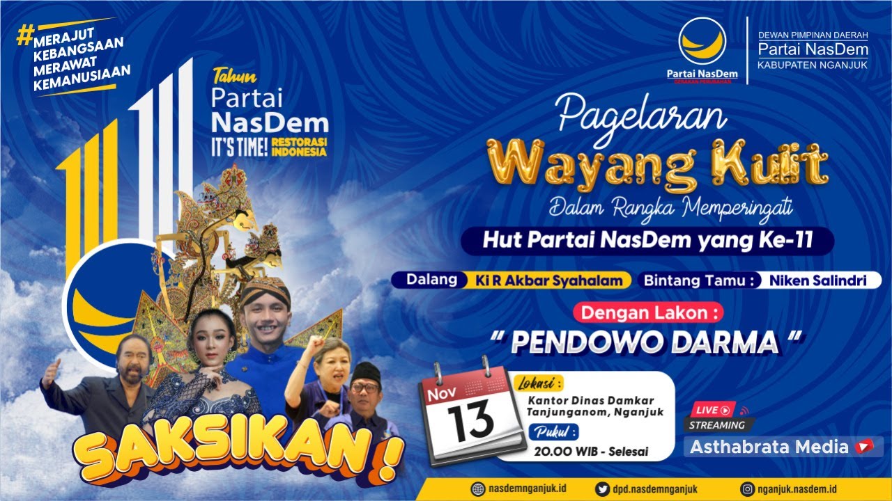📡WAYANG KULIT \\ DALANG KI AKBAR SYAHALAM // LAKON PENDOWO DARMA \\  BT NIKEN SALINDRY //