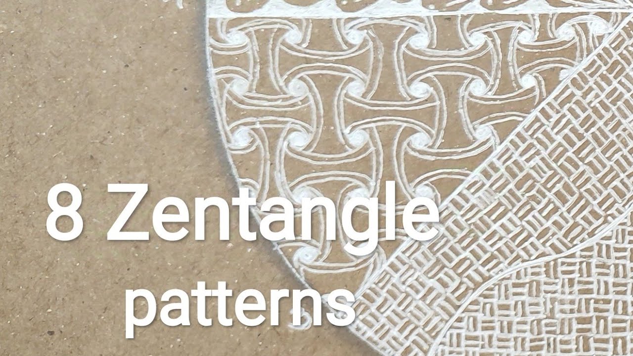 8 Zentangle patterns for beginners / Easy patterns /Pattern drawing /Doodle drawing  / Patron