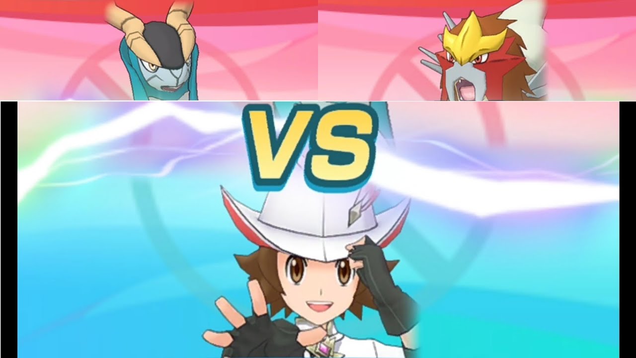 [Pokemon Masters EX] Champion Hilbert solos Cobalion and Entei