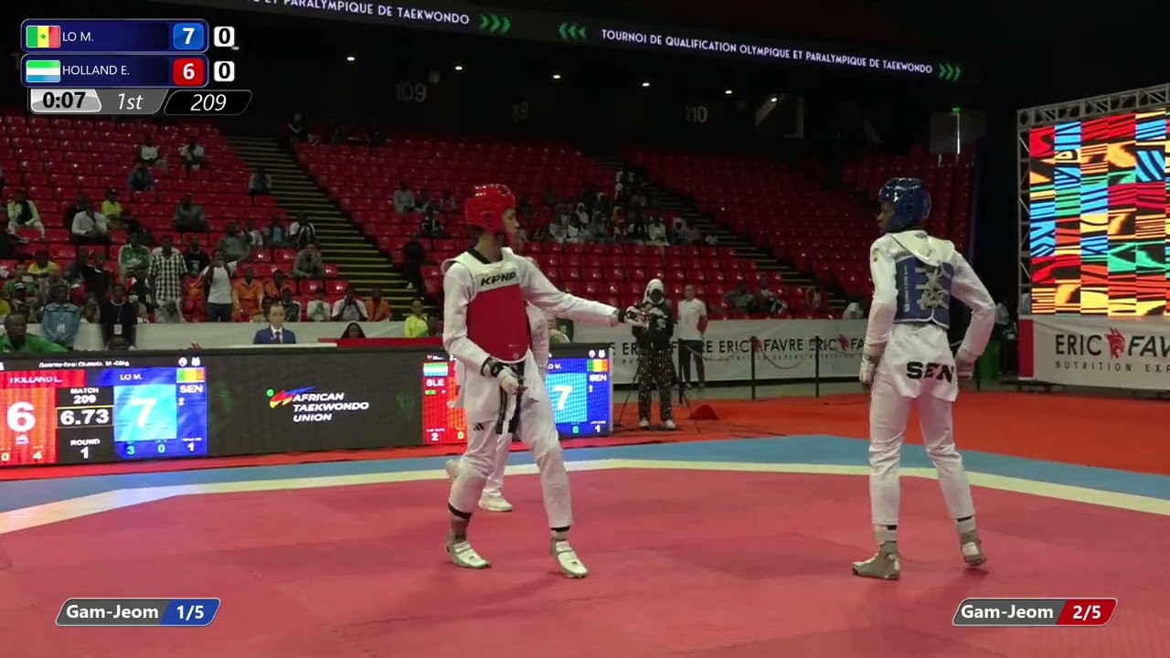 209 Quarter final M  68kg SEN LO M  SLE HOLLAND E  PGM | African Qualification Tournaments