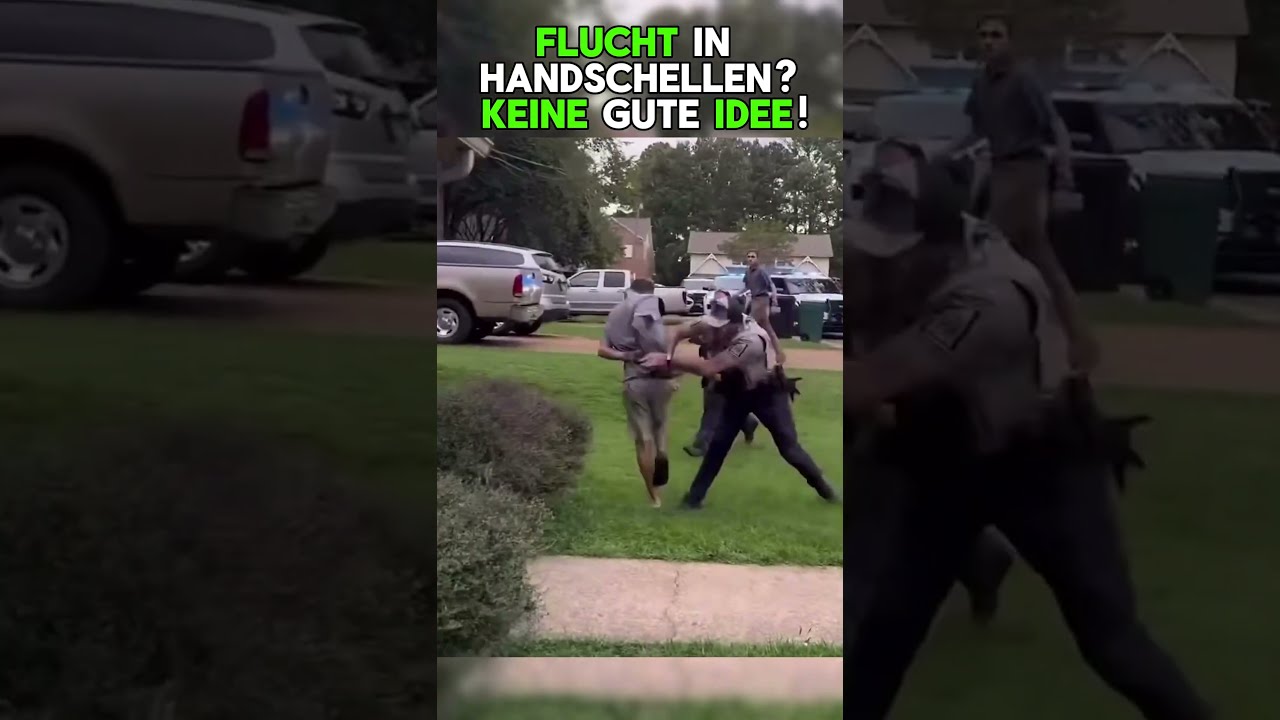 Mann flieht in HANDSCHELLEN vor Polizei! (geht total schief)
