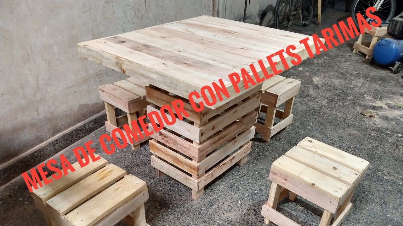 COMO HACER MESA DE COMEDOR RECICLANDO PALLETS TARIMAS