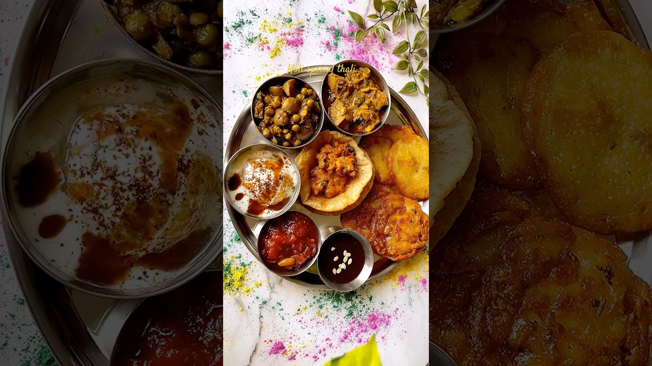 Ep-10(Holi ka swad) Holi special bihari thali🤩 #holispecial #holithali #food