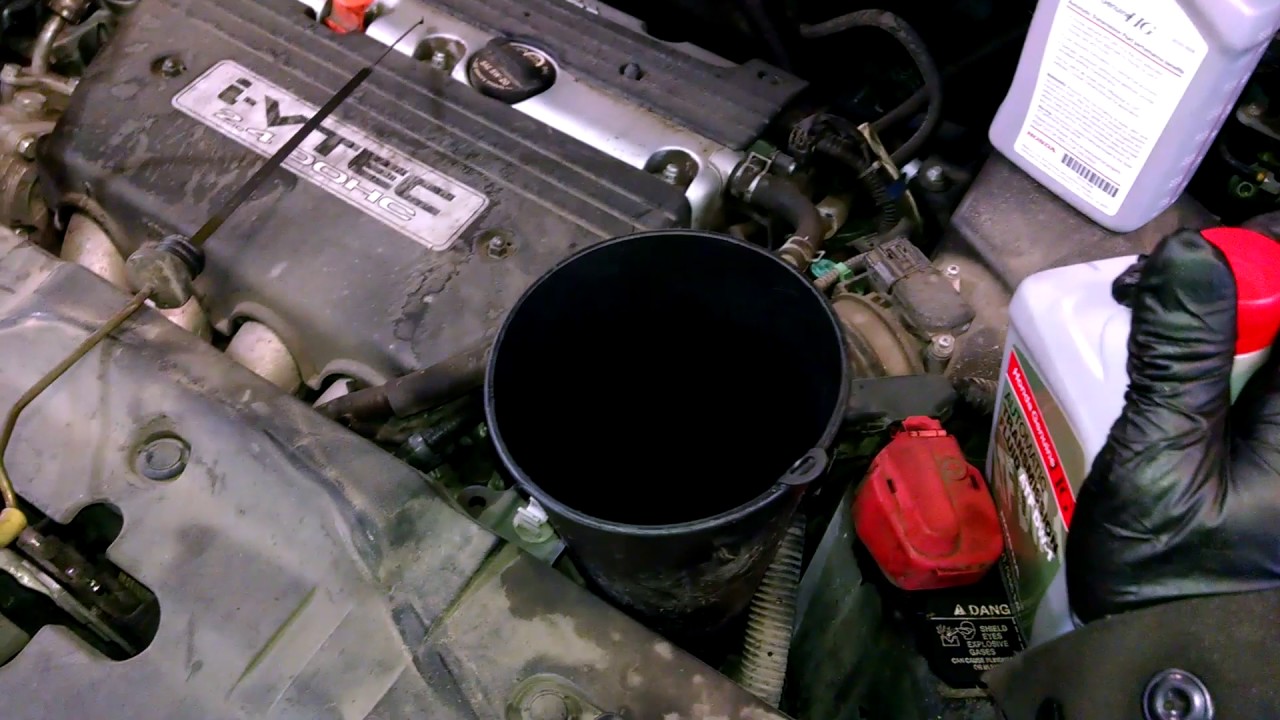 Transmission fluid exchange drain and fill 2008 Honda CR-V Install Remove Replace How to