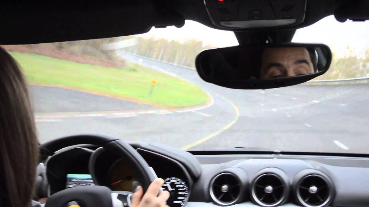 Ferrari private track drive in Paris: Xenia Tchoumitcheva