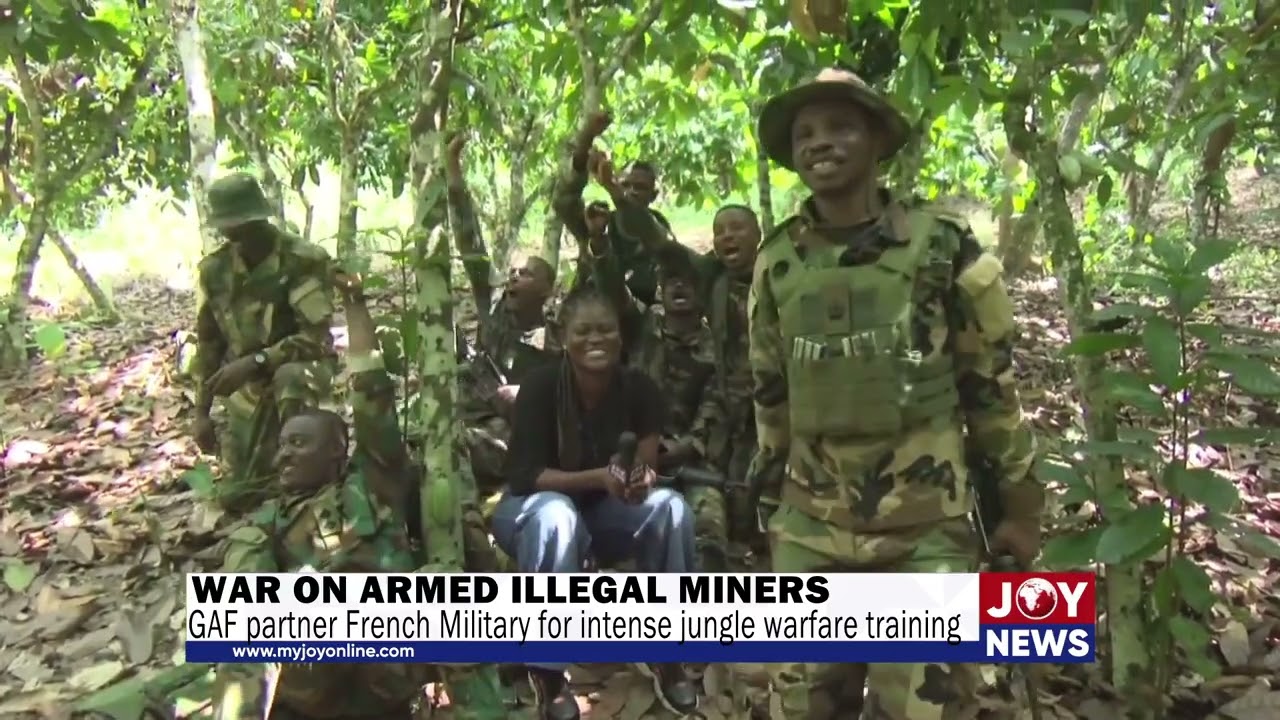 Ladies and gentlemen, the war face of military officers ready to take on illegal miners. #JoyNews