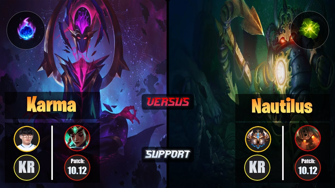 Hoit KARMA (Support) [Arcane Comet] VS NAUTILUS - Challenger KR Patch 10.12