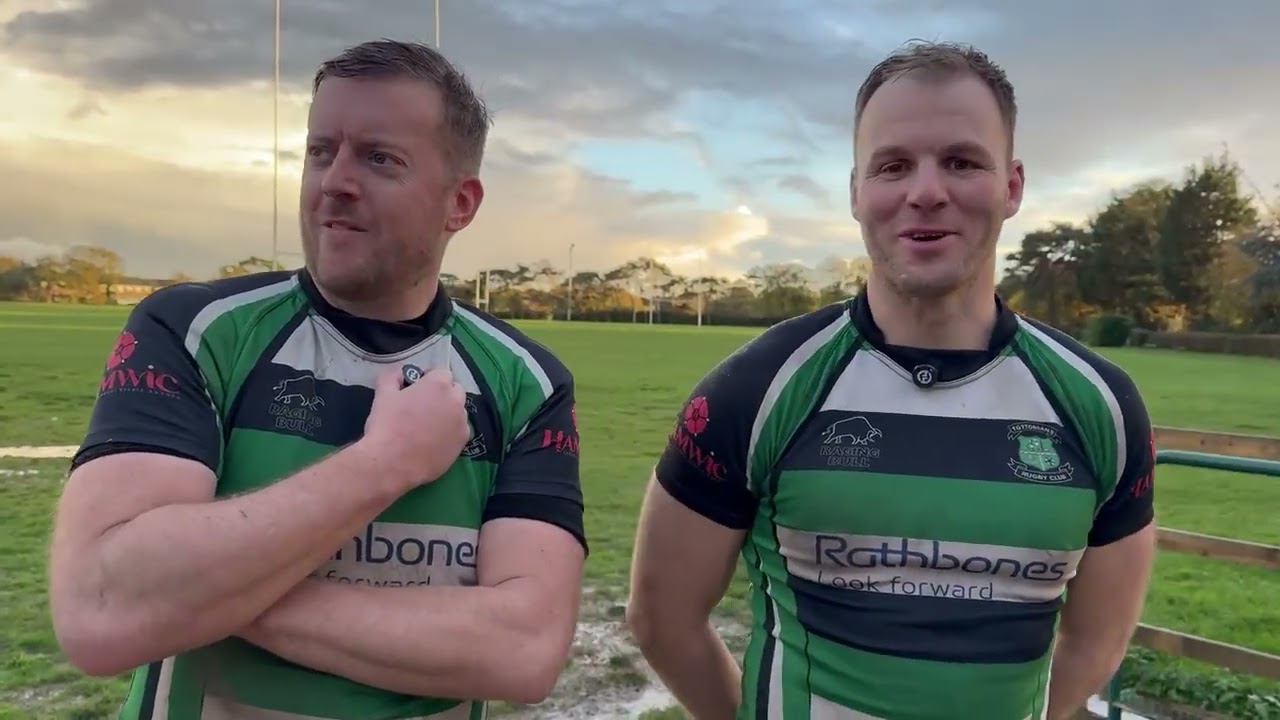 Captain Rich Buck and try-scoring Rich Colmer look back over the New Milton Vets win